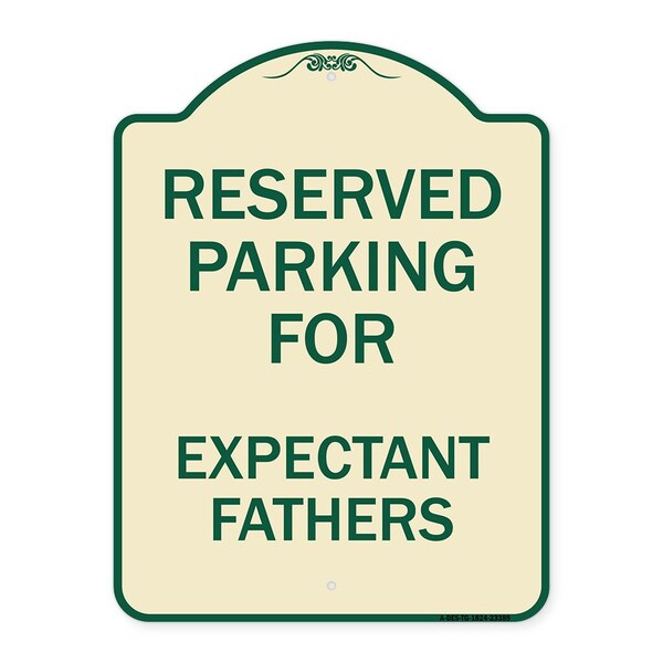 Parking Reserved for Expectant Fathers Heavy-Gauge Aluminum Sign, 18" L, 24" H, TG-1824-23389